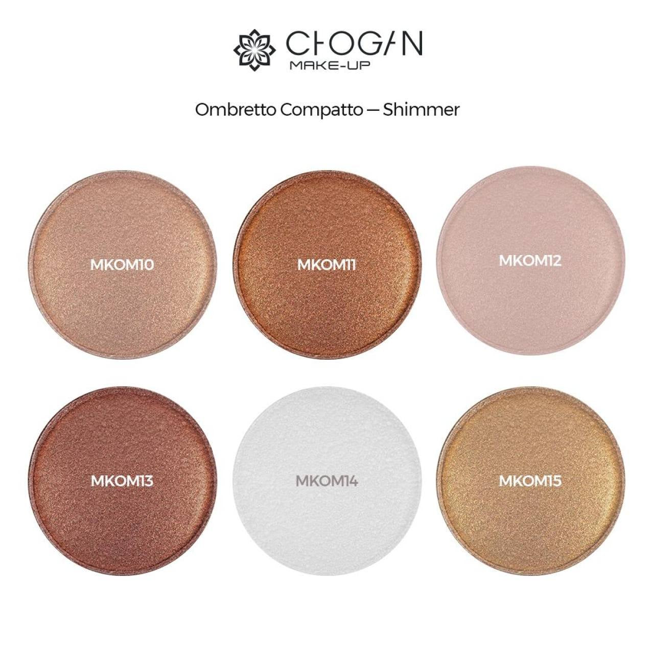 MKOM12 - Sombra de ojos en polvo prensado «Shimmer» – Metallic Rose