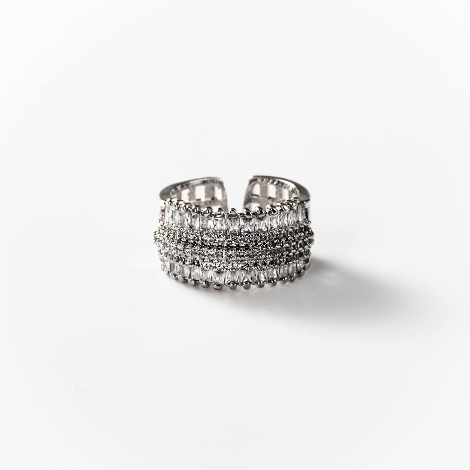 BIGAS037 - Anillo Haz de luz de metal rodiado